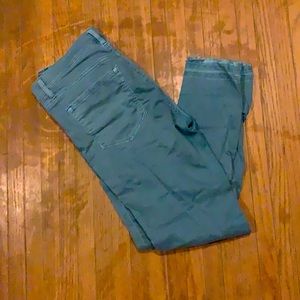 LOFT skinny crop Jean - light blue/teal - size 6